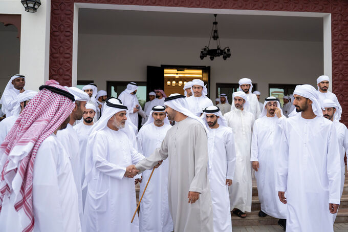 Theyab bin Mohamed bin Zayed offers condolences on the passing of Mohammed Abdulla Al Dhaheri