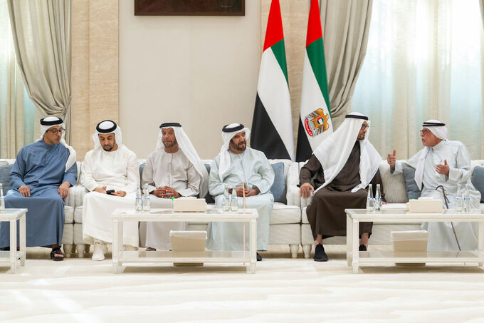 Video | UAE President accepts condolences over passing of Tahnoun bin Mohammed from world leaders, their delegations, Sheikhs, other representatives