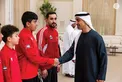 Hamdan bin Mohamed bin Zayed receives winners of UAE Wrestling Federation Cup and UAE Wrestling Clubs League for 2025–2026 season