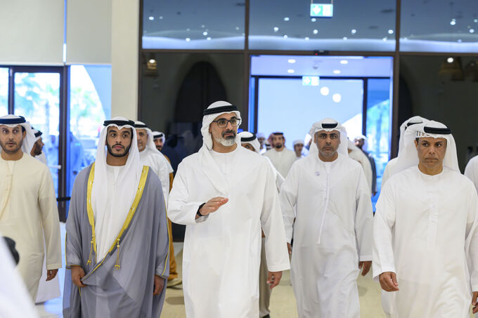 Khaled bin Mohamed bin Zayed and Saif bin Zayed attend Mohamed Faraj bin Hamoodah wedding reception