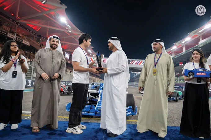 Theyab bin Mohamed bin Zayed awards winners of inaugural Abu Dhabi Autonomous Racing League