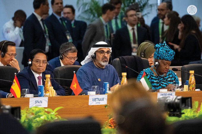 Crown Prince of Abu Dhabi delivers UAE’s address at the opening session of 19th G20 summit in Brazil