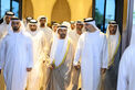 Khaled bin Mohamed bin Zayed and Saif bin Zayed attend Mohamed Faraj bin Hamoodah wedding reception