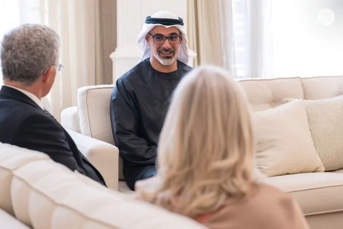 Khaled bin Mohamed bin Zayed receives Chief Justice of ADGM Courts