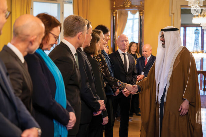 Crown Prince of Abu Dhabi meets with Prime Minister of Norway