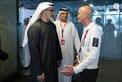 Khaled bin Mohamed bin Zayed meets UAE Team Emirates XRG cyclists on 2nd stage of UAE Tour 2025