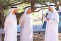 Saud bin Saqr receives Theyab bin Mohamed bin Zayed and reviews the development plan for the "Al Rams" area