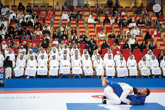 Hamdan bin Mohamed bin Zayed and Zayed bin Mohamed bin Zayed  award winners of Jiu-Jitsu President's Cup 2023