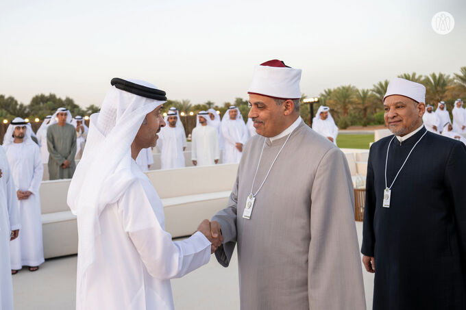 Hazza bin Zayed receives well-wishers for holy month of Ramadan