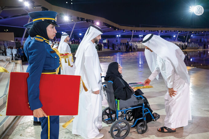 Ruler of Umm Al Quwain witnesses Commemoration Day ceremony at Wahat Al Karama