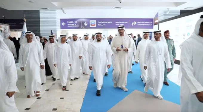 Saif bin Zayed tours pavilions at ADIPEC 2024