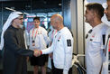 Khaled bin Mohamed bin Zayed meets UAE Team Emirates XRG cyclists on 2nd stage of UAE Tour 2025