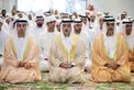 Mansour bin Zayed, Khaled bin Mohamed bin Zayed perform Eid prayer at Sheikh Zayed Grand Mosque