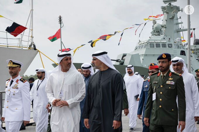 Khaled bin Mohamed bin Zayed attends 2nd day of IDEX and NAVDEX 2025