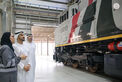 Hamdan bin Zayed reviews progress at Etihad Rail Depot in Al Mirfa City