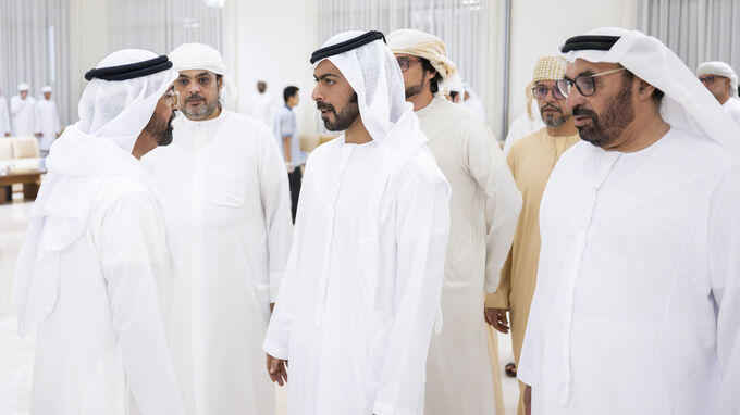 Khalifa bin Tahnoon bin Mohammed offers condolences on the passing of Abdullah Ahmed Al Hameeri