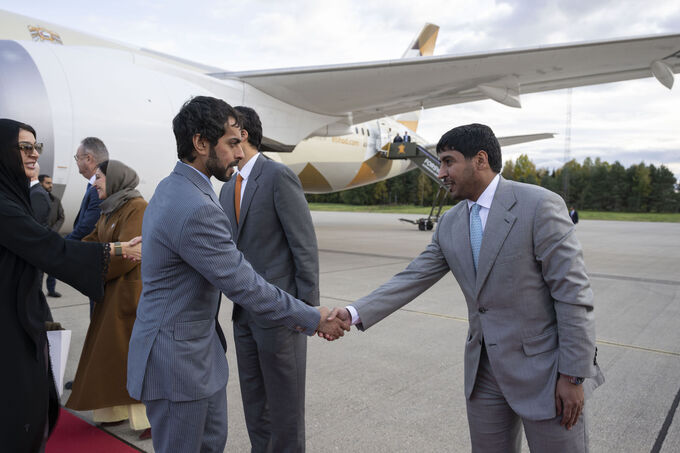Crown Prince of Abu Dhabi arrives in Norway on official visit