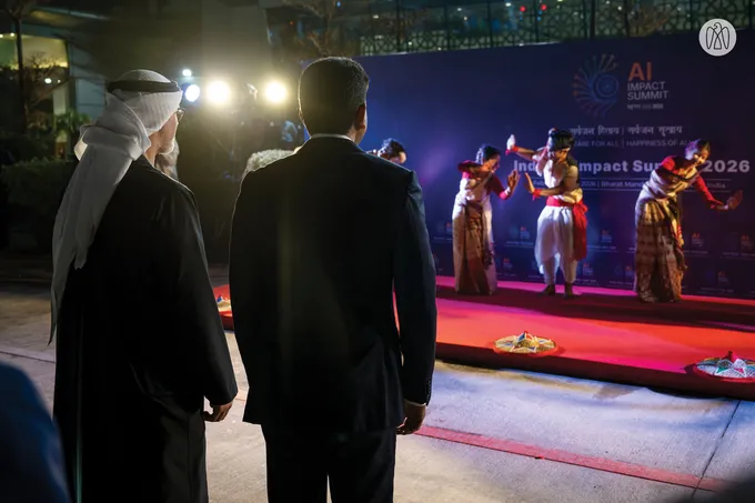 On behalf of the UAE President.. Crown Prince of Abu Dhabi arrives in New Delhi to participate in India AI Impact Summit