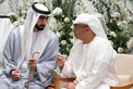 Hamed bin Zayed, Nahyan bin Mubarak and Khalifa bin Tahnoon bin Mohammed attend reception for Al Hameli and Al Remeithi weddings in Abu Dhabi 