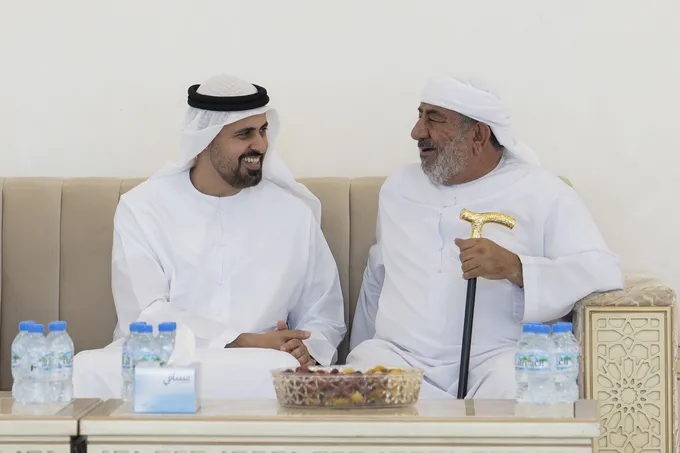Theyab bin Mohamed bin Zayed offers condolences on the passing of martyr Ahmed Mohammed Al Zeyoudi’s brother