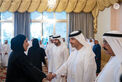 Hamdan bin Mohammed bin Rashid receives Hazza bin Zayed in Dubai
