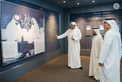 Khaled bin Mohamed bin Zayed receives Tahnoon bin Mohammed Al Nahyan at ADNOC headquarters during visit to review company’s role in advancing national economic growth