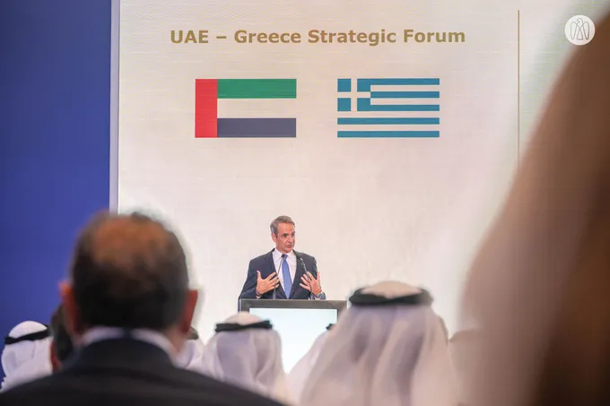 Crown Prince of Abu Dhabi and Greek Prime Minister attend UAE-Greece Strategic Forum in Athens
