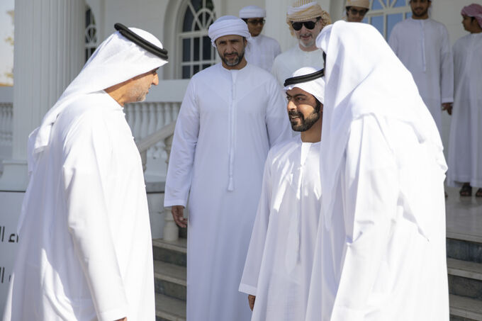 Khalifa bin Tahnoon bin Mohammed offers condolences on the passing of Shamma Suhail Al Yabhouni Al Dhaheri