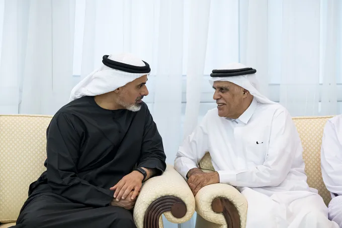 Khaled bin Mohamed bin Zayed offers condolences on the passing of Mohammed Ibrahim Obaidullah