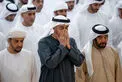 رئيس الدولة وحاكم رأس الخيمة والشيوخ يؤدون صلاة الجنازة على جثمان طحنون بن محمد