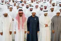 رئيس الدولة وحاكم رأس الخيمة والشيوخ يؤدون صلاة الجنازة على جثمان طحنون بن محمد