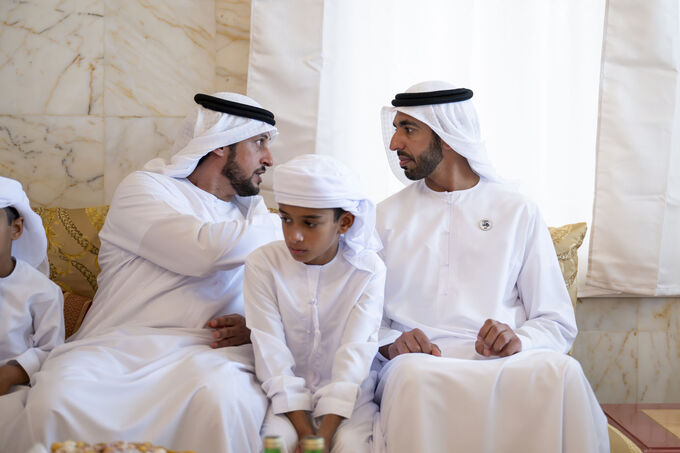Khaled bin Mohamed bin Zayed offers condolences on the passing of Meera bint Rashid Al Mazrouei