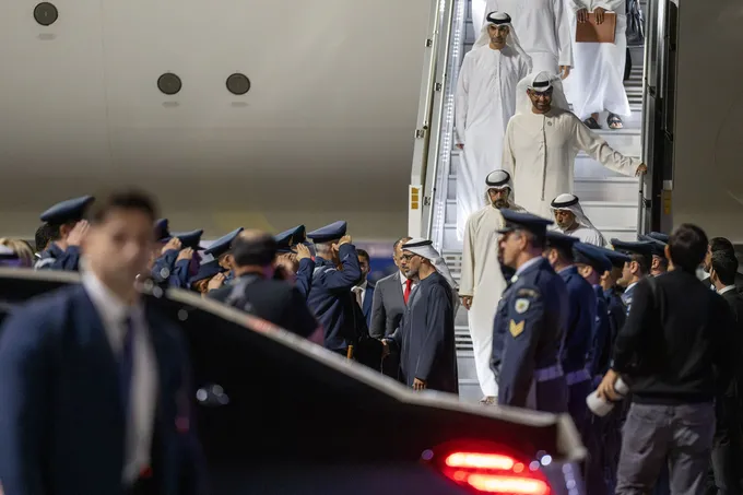 Crown Prince of Abu Dhabi arrives in Athens on official visit to Greece