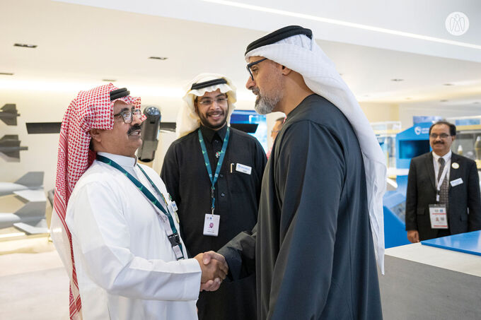 Khaled bin Mohamed bin Zayed visits IDEX 2025