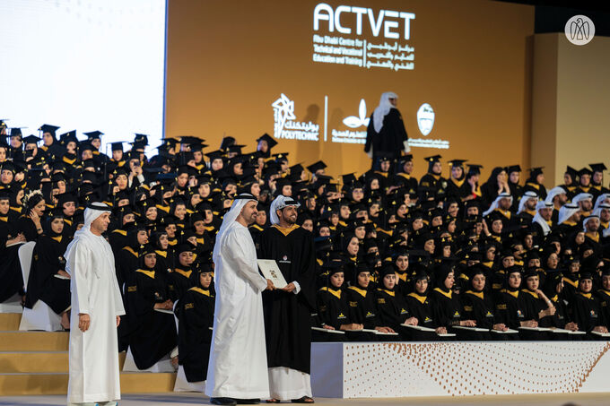 Theyab bin Mohamed bin Zayed attends Abu Dhabi Centre for Technical and Vocational Education and Training graduation ceremony