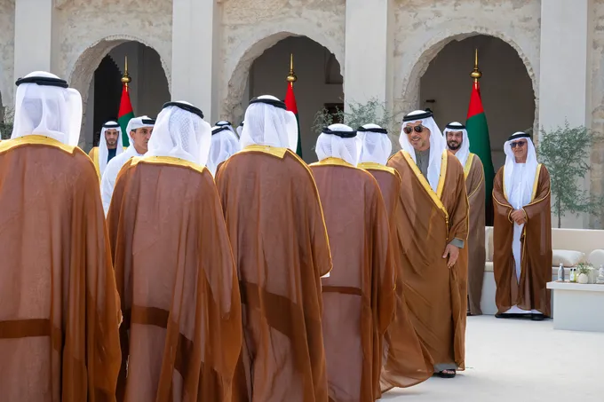 Mansour bin Zayed attends group wedding reception for Abu Dhabi citizens at Qasr Al Hosn