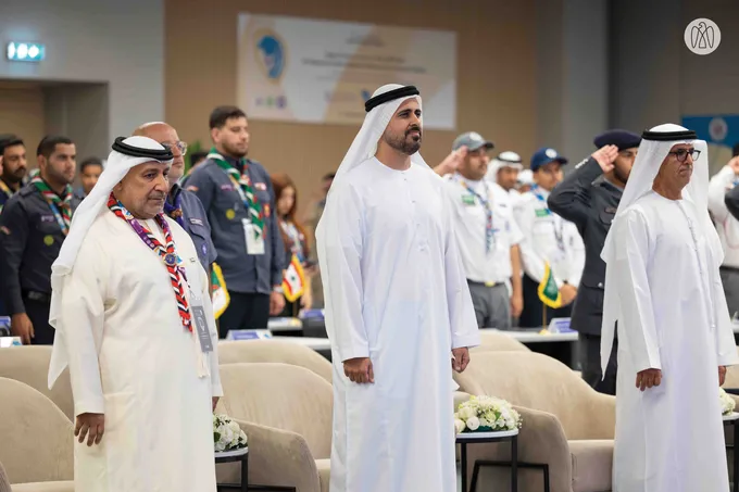 Theyab bin Mohamed bin Zayed attends 6th Arab Scout Youth Forum opening ceremony