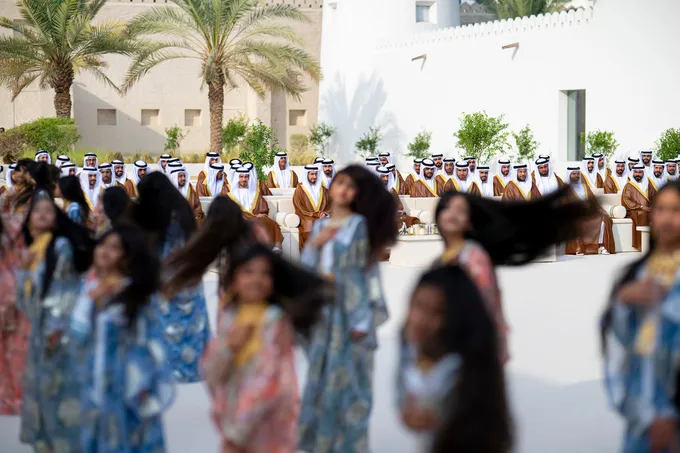 Mansour bin Zayed attends group wedding reception for Abu Dhabi citizens at Qasr Al Hosn