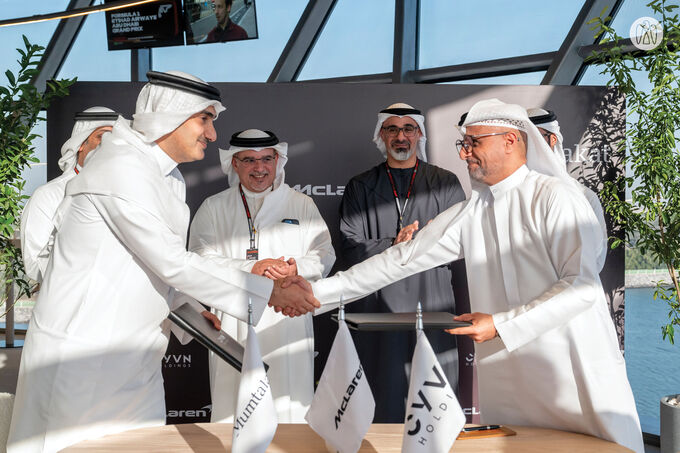 Crown Prince of Abu Dhabi and Crown Prince of Bahrain witness signing of strategic partnership agreement and acquisition of McLaren Automotive between CYVN Holdings and Bahrain Mumtalakat