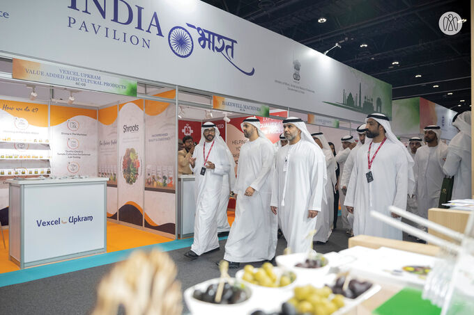 Theyab bin Mohamed bin Zayed visits Abu Dhabi International Food Exhibition and Abu Dhabi Date Palm Exhibition