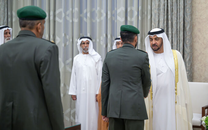 Hamdan bin Zayed receives well-wishers on the occasion of Eid Al Adha