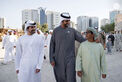 In the presence of Hamed bin Zayed, Khaled bin Mohamed bin Zayed visits Al Hosn Festival