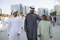 In the presence of Hamed bin Zayed, Khaled bin Mohamed bin Zayed visits Al Hosn Festival