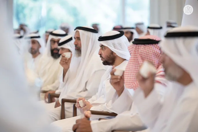 Hamdan bin Zayed receives citizens at Al Dhannah Palace and commends outstanding talent in Al Dhafra Region