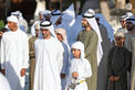 In the presence of Hamed bin Zayed, Khaled bin Mohamed bin Zayed visits Al Hosn Festival