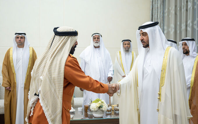 Hamdan bin Zayed receives well-wishers on the occasion of Eid Al Adha