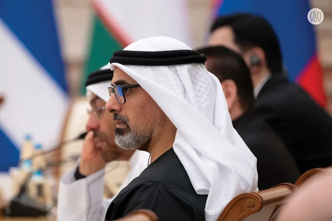 On behalf of the UAE President.. Crown Prince of Abu Dhabi attends Supreme Eurasian Economic Council meeting