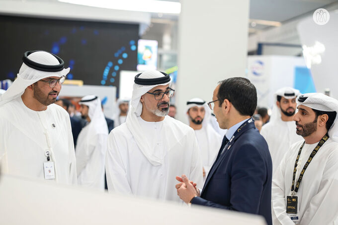 Khaled bin Mohamed bin Zayed tours ADIPEC 2023