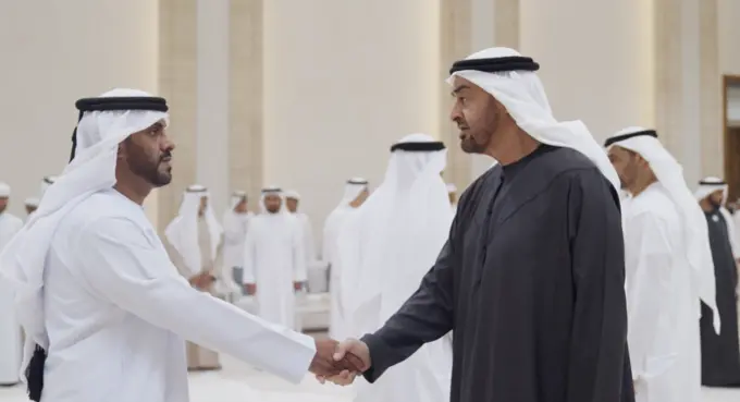 UAE President accepts condolences for third day over passing of Tahnoun bin Mohammed from international delegations, crowds of mourners