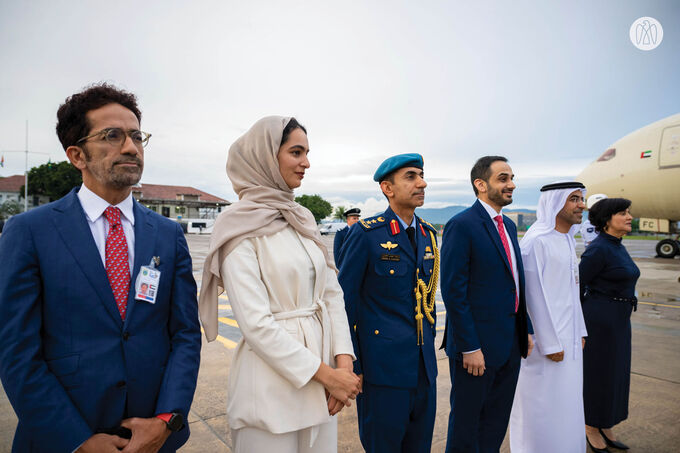 On behalf of the UAE President, Crown Prince of Abu Dhabi arrives in Brazil to attend G20 summit